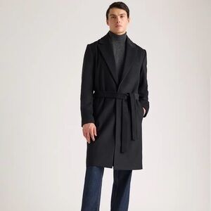 Quince Black Trench Coat for Men